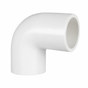 generated image white pvc elbow pipe fitting